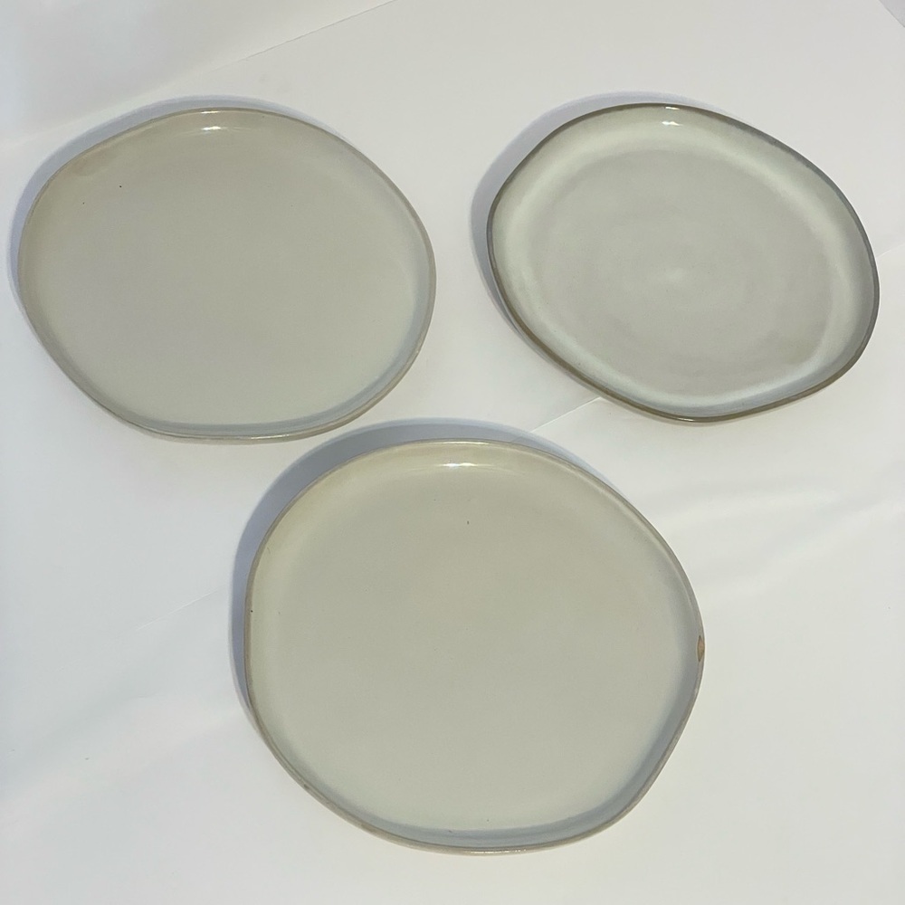 Set of (3) Hearth & Hand With MAGNOLIA  Stoneware Salad Plates EXCELLENT